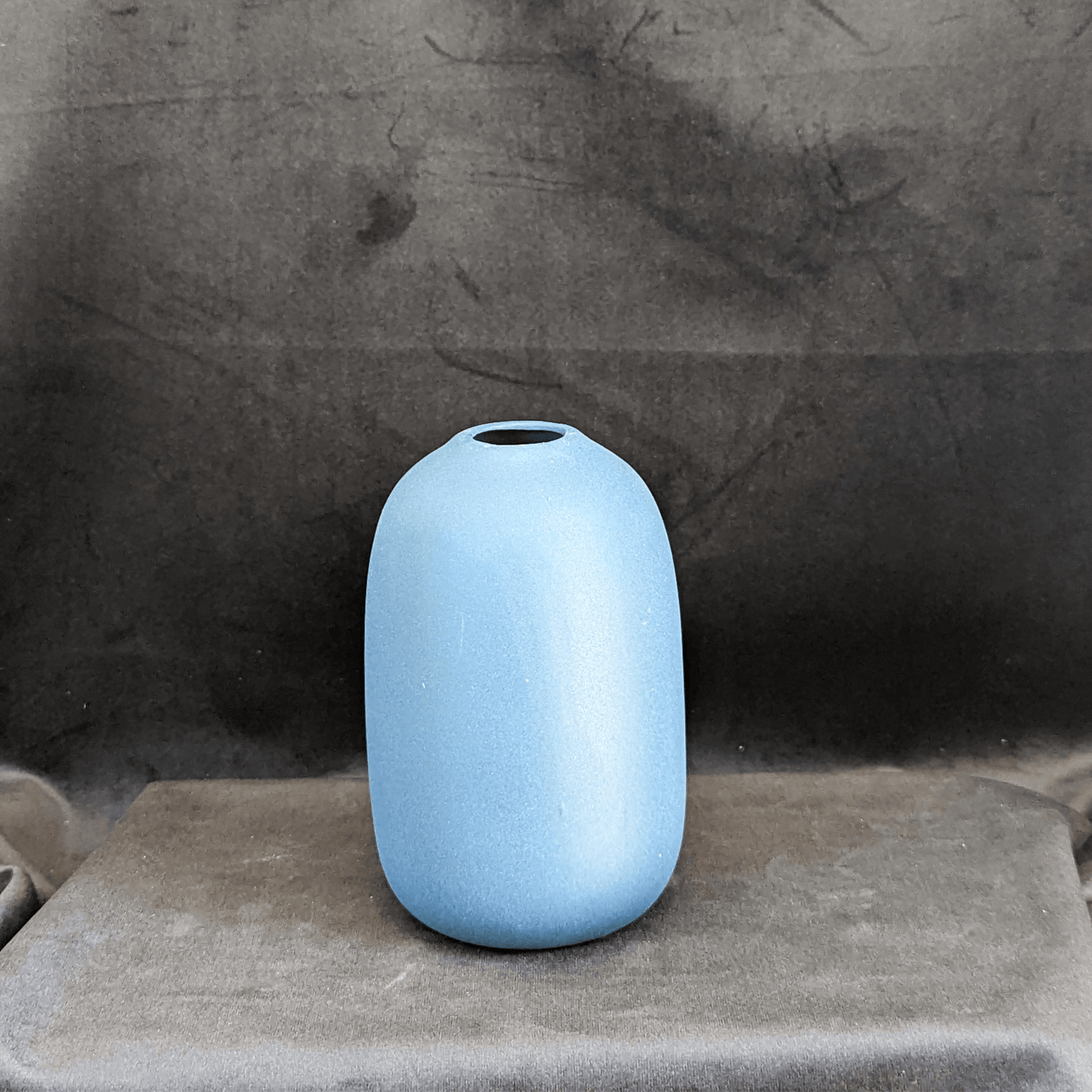 blue vase home decor teal oval